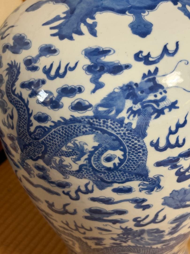 壺　置物　龍　大壺