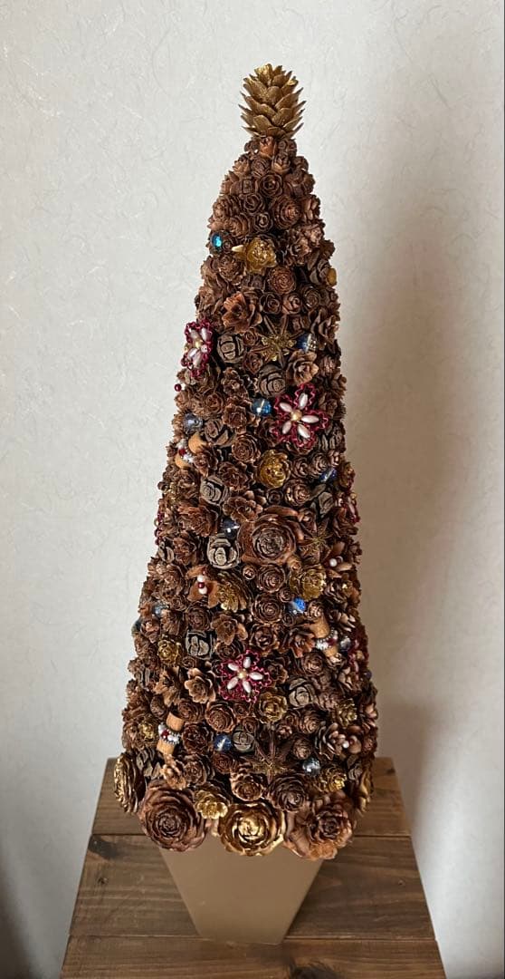 【ハンドメイド】木の実トピアリー　57センチ
