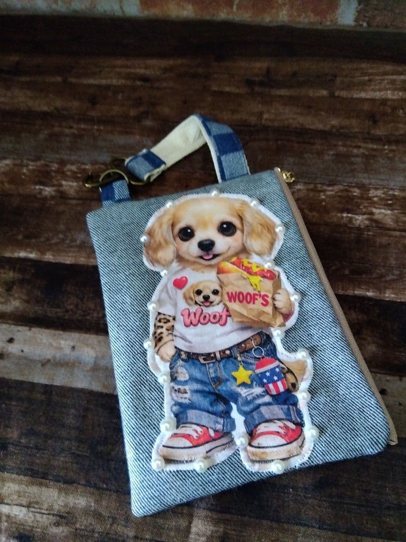 犬イラスト小物入れ カーテン