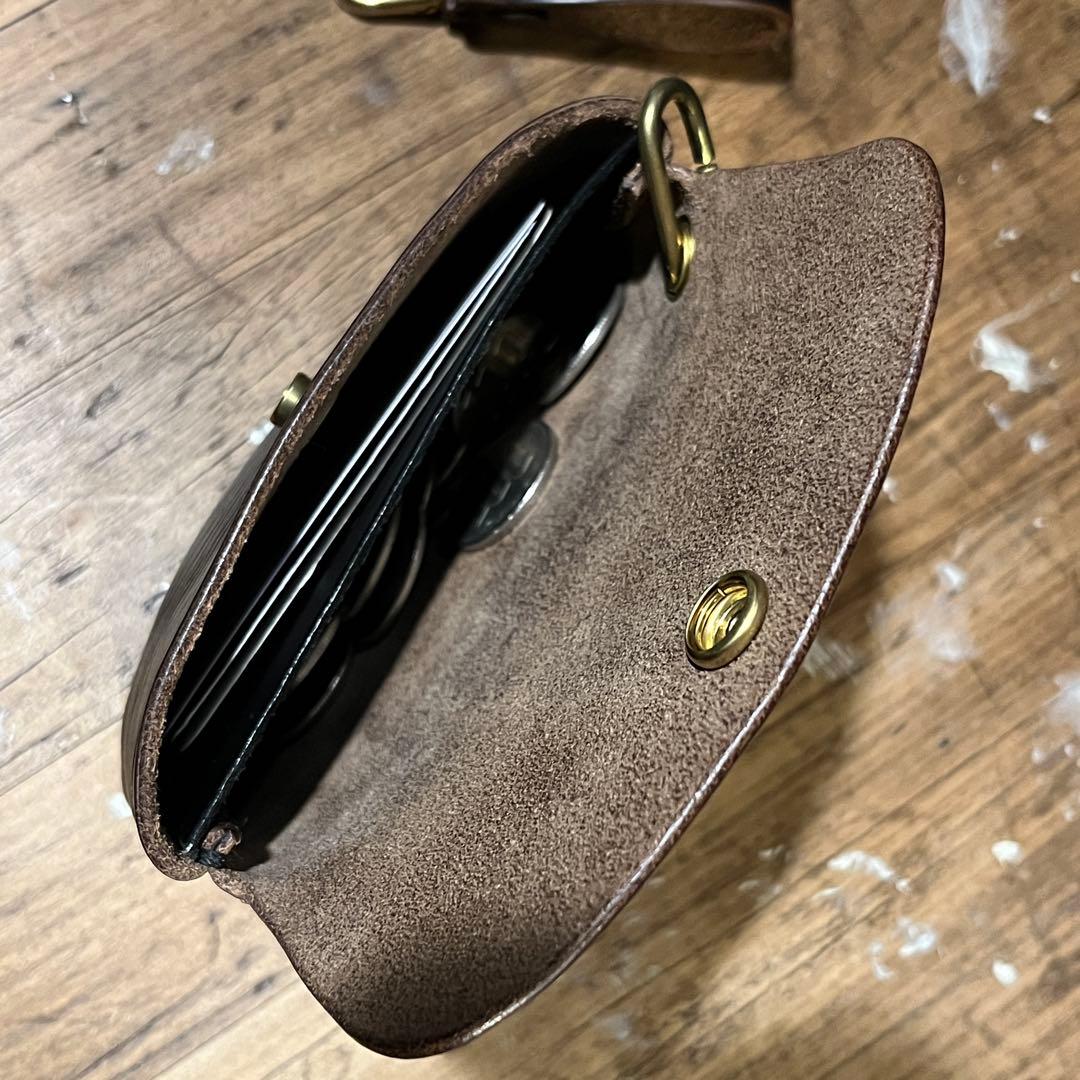 クロムエクセル 茶芯 コンパクトウォレット ベルトループ ミニウォレット #08