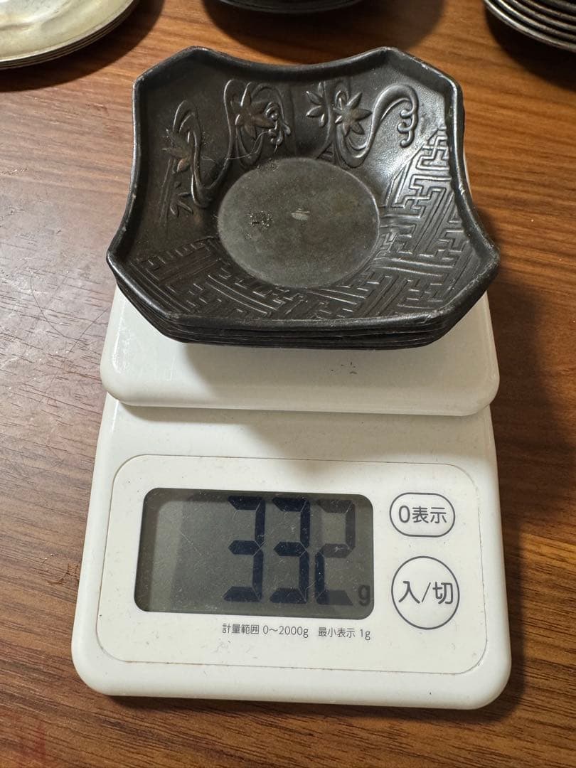 遺品整理 総重量3146g シルバー　万葉銀　アンティーク茶器　食器　貴金属