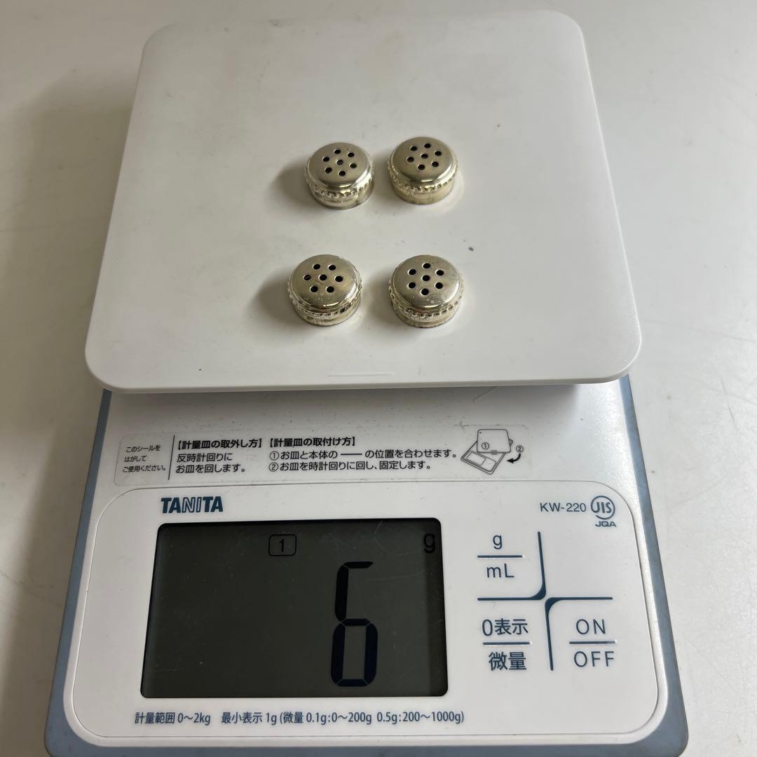 クリストフル　ソルトシェカー4個　箱付　高さ4.3㎝　東Y8-0217①大