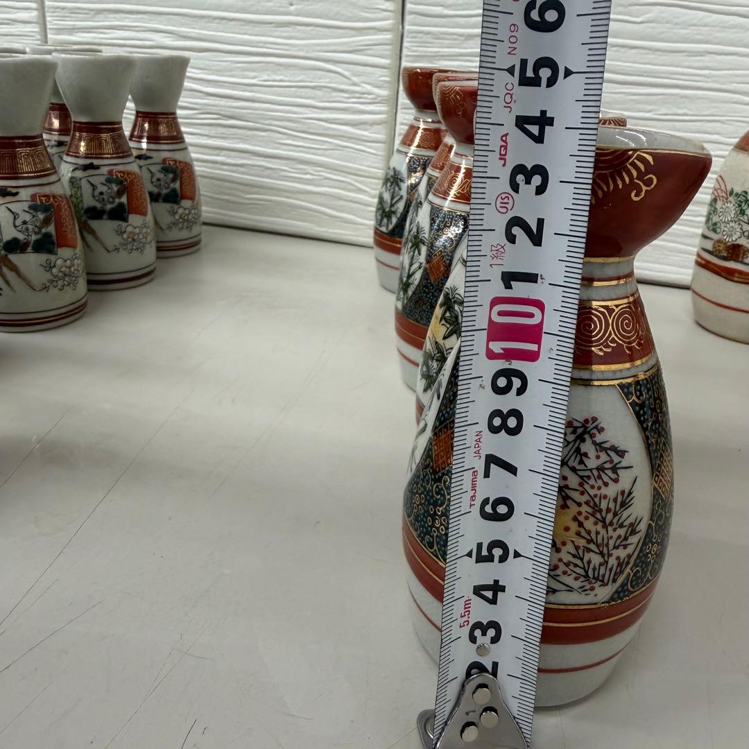 九谷焼　伝統工芸品　まとめ売り徳利とおちょこセット 陶器製