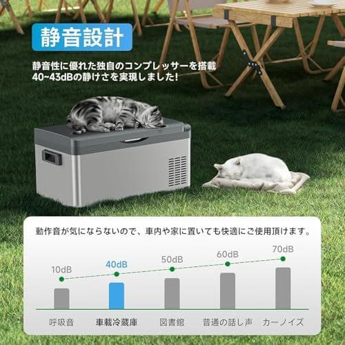 車載冷蔵庫 ポータブル冷蔵庫 急速冷凍 20L -22℃～20℃ 省エネ 2Wm