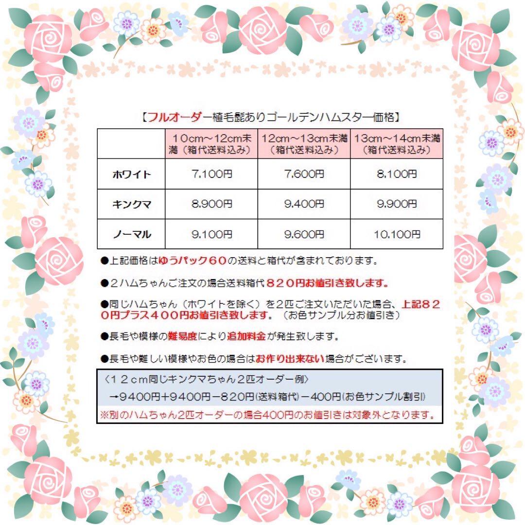 【現在受付休止中】羊毛フェルト　ハムスター　オーダー受付専用ページ