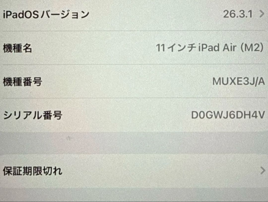 iPad Air（M2）Wi-Fi+Cellular 11インチ 128GB
