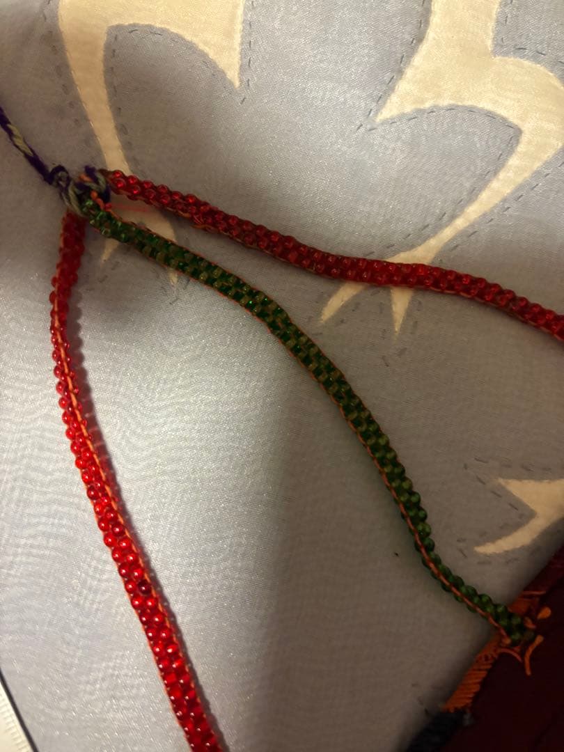 アフガニスタン民族の小物入れ？カード入れ？刺繍、ビーズ、ミラーワーク希少