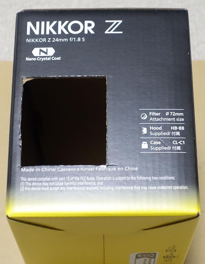 【保証書期限内】ニコン NIKKOR Z 24mm f/1.8 S レンズ