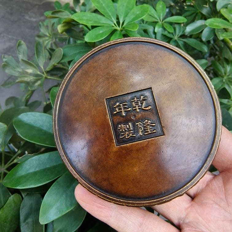 銅細工 浮彫百福香炉 供養香炉 香道具 装飾品 工芸品 美術品 置物