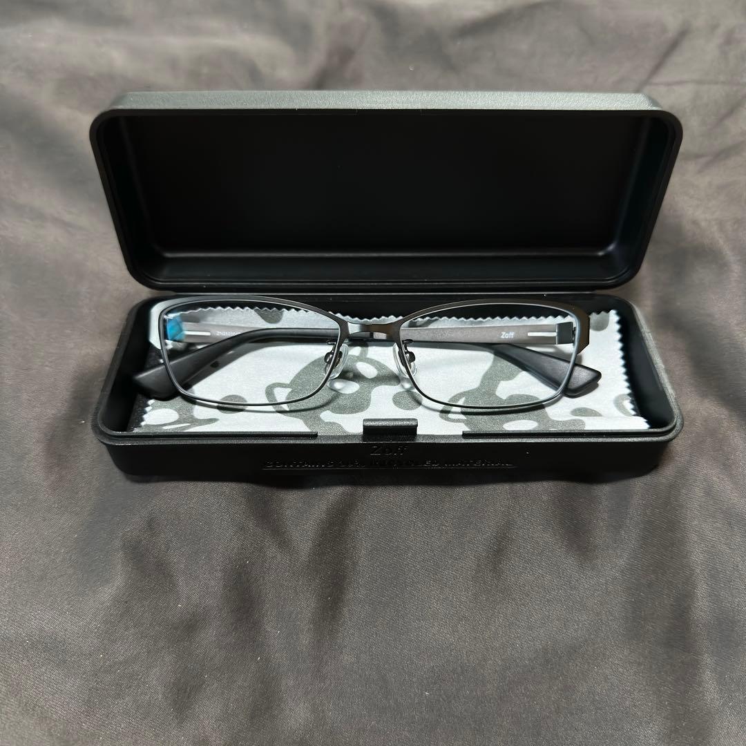 【美品】Zoff NEW STANDARD Ⅱ 度付き スクエア