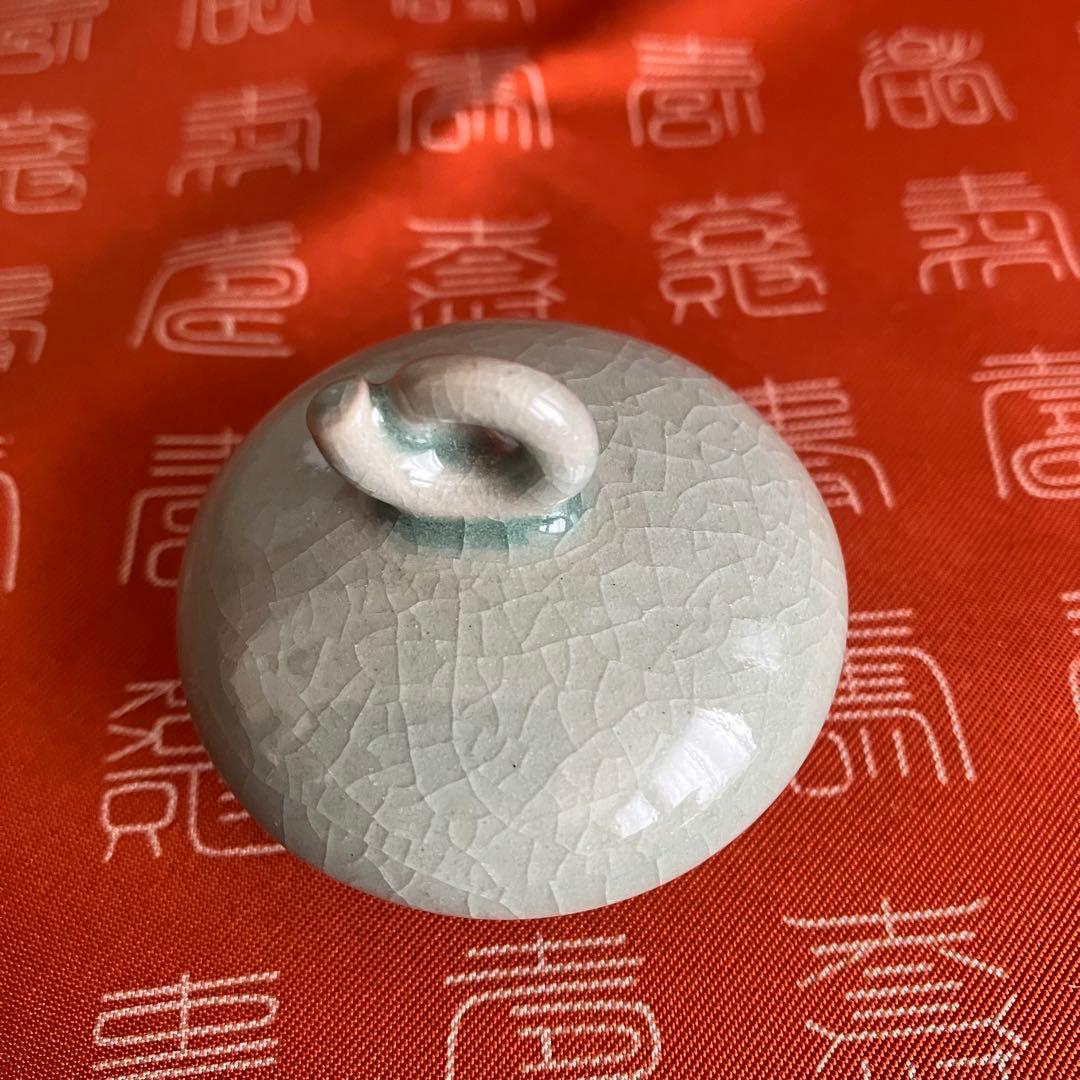新品未使用 高麗青磁象嵌牡丹文小注 水差し(注子)