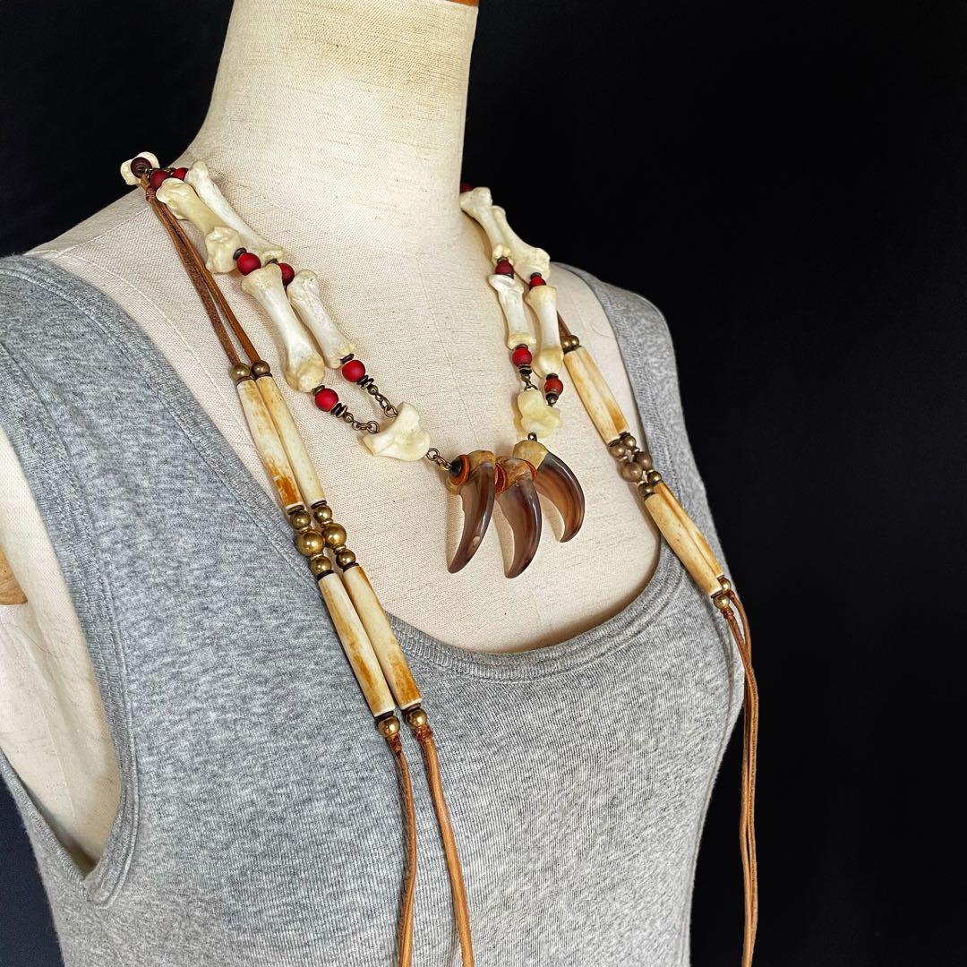 ネックレス・ペンダント Bone craft / three finger bear claw