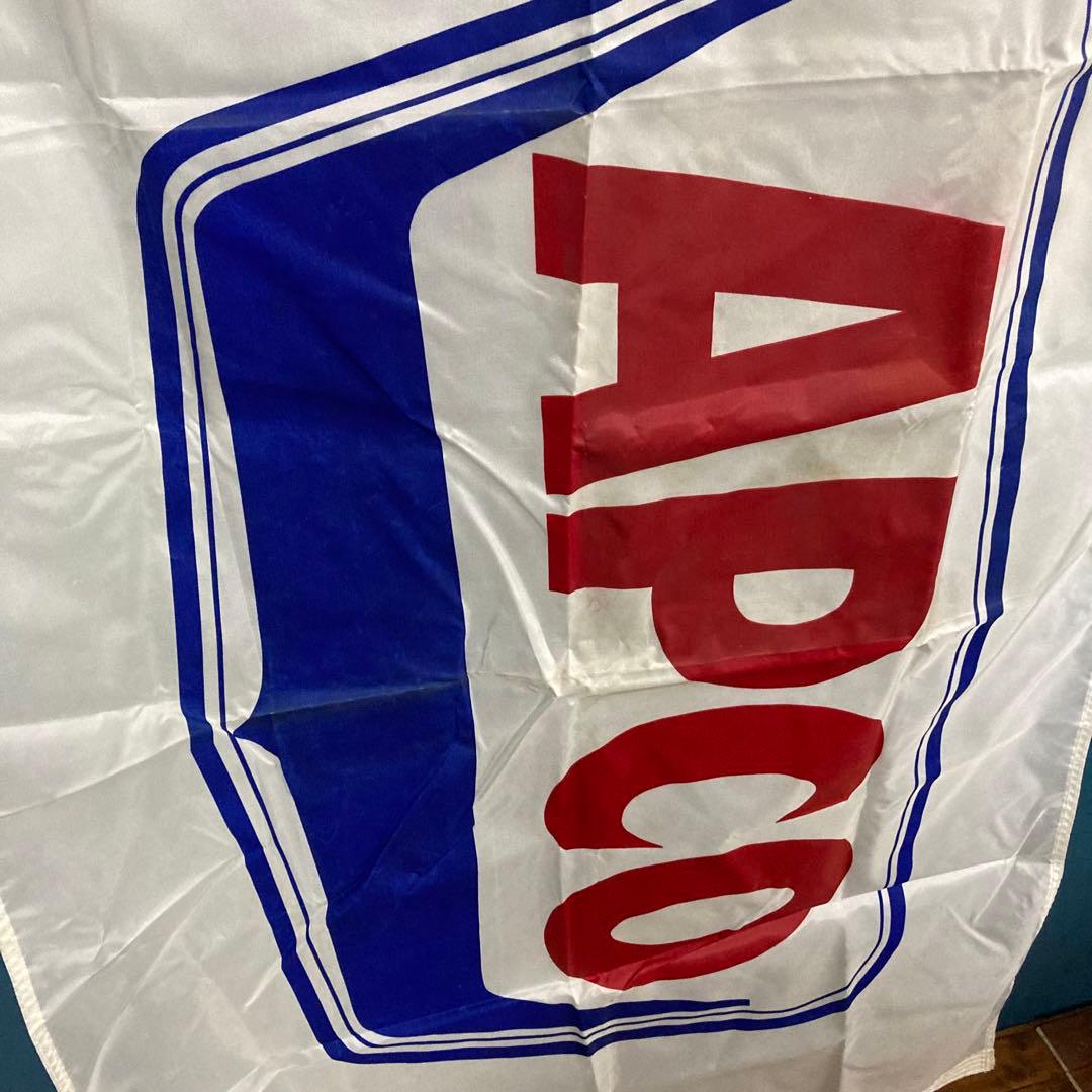 USAビンテージ　APCO バナー タペストリー オイル　旗ガレージアメリカ