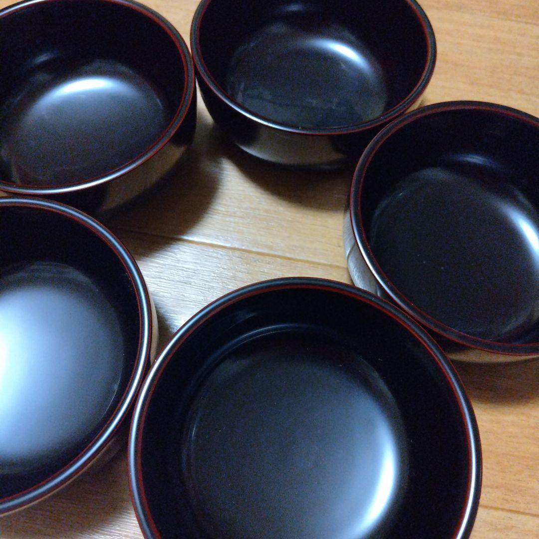 【未使用】輪島 漆芸 米永 小鉢セット（朱塗 漆塗）