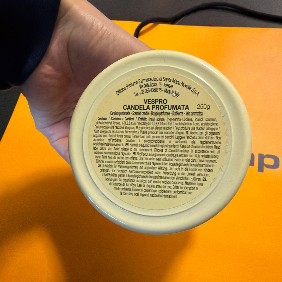 【新品】サンタ・マリア・ノヴェッラ アロマキャンドル ヴェスプロ 250g