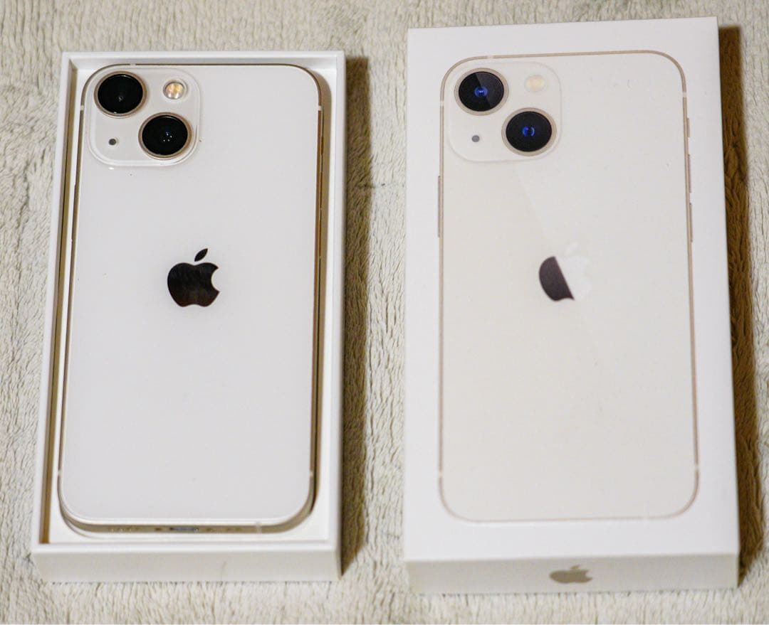 美品 iPhone 13 mini simフリー　ホワイト箱付き