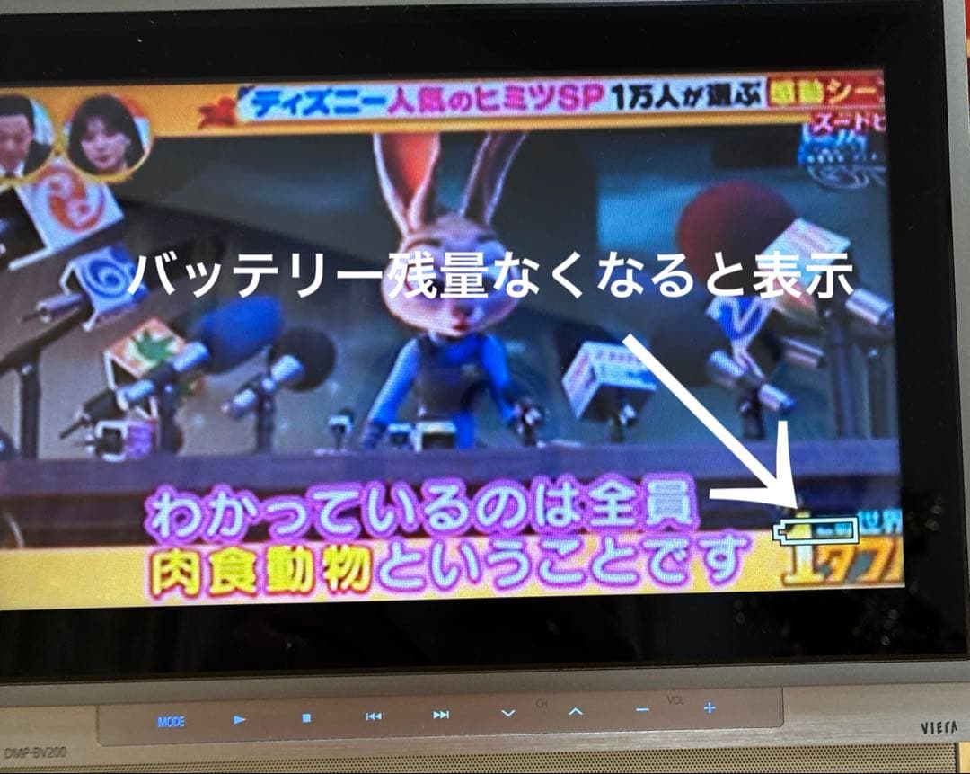 Panasonic VIERA DMP-BV200 ポータブルブルーレイ テレビ