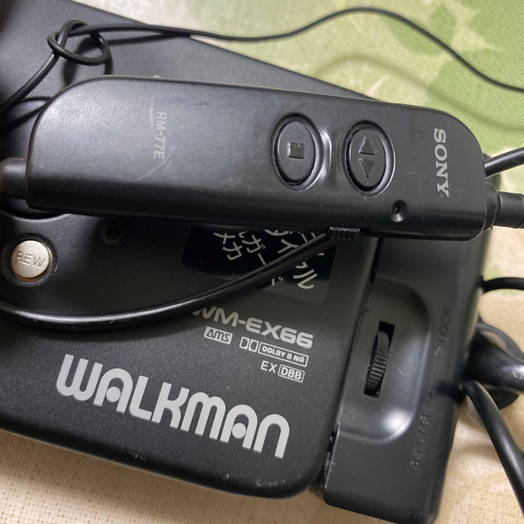SONY カセットウォークマン　WM-EX66 リモコン　RM-77E
