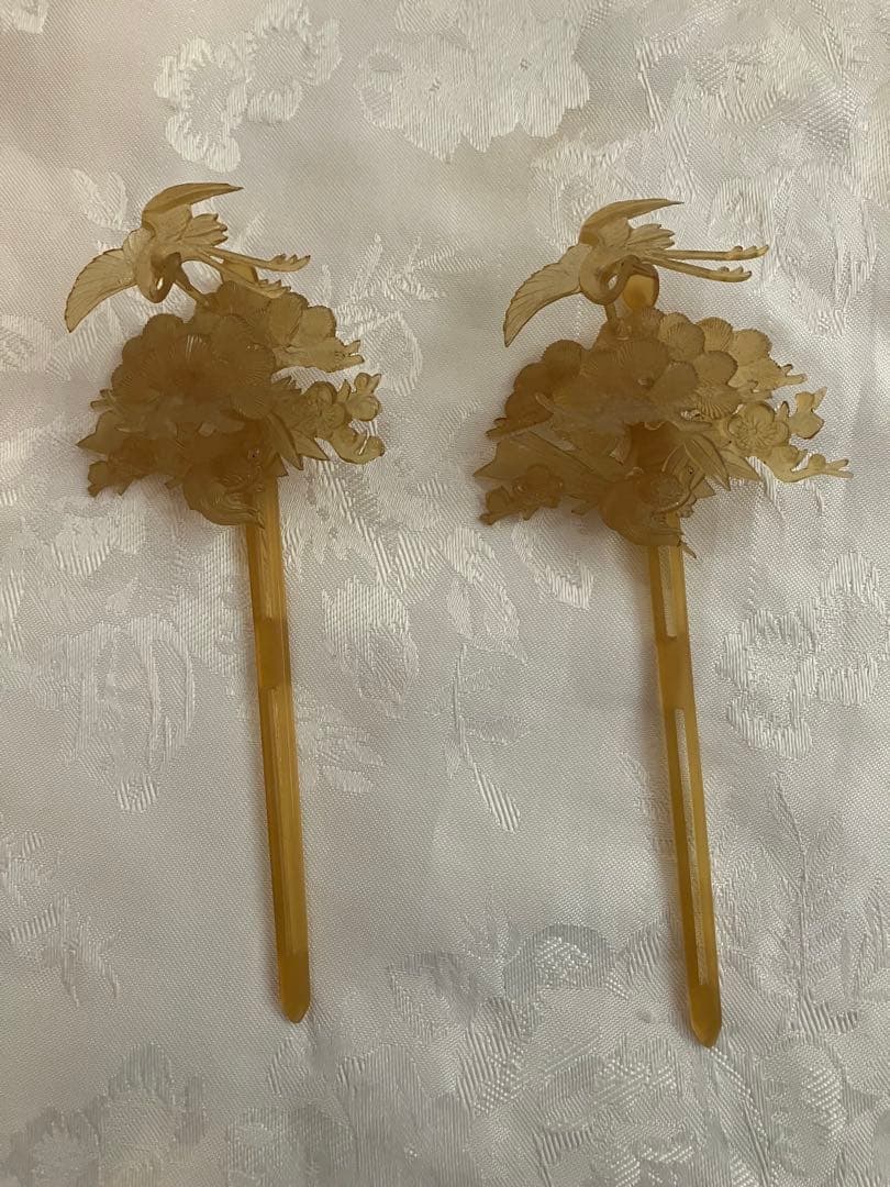 時代物　アンティーク　花嫁　かんざし　べっこう調