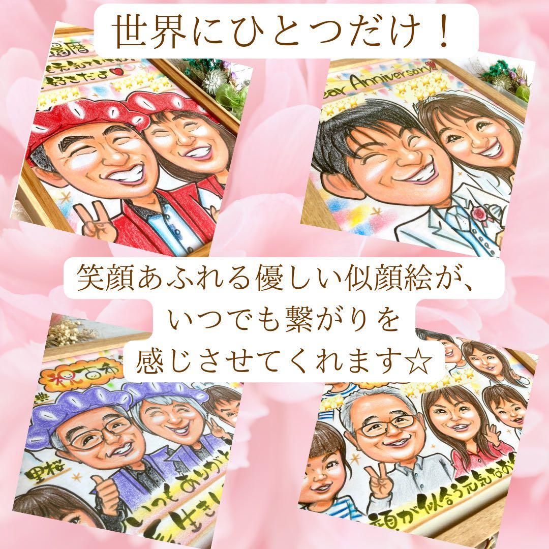 似顔絵オーダー　結婚祝い　誕生日　記念日　新築・引っ越し祝い　退職祝い