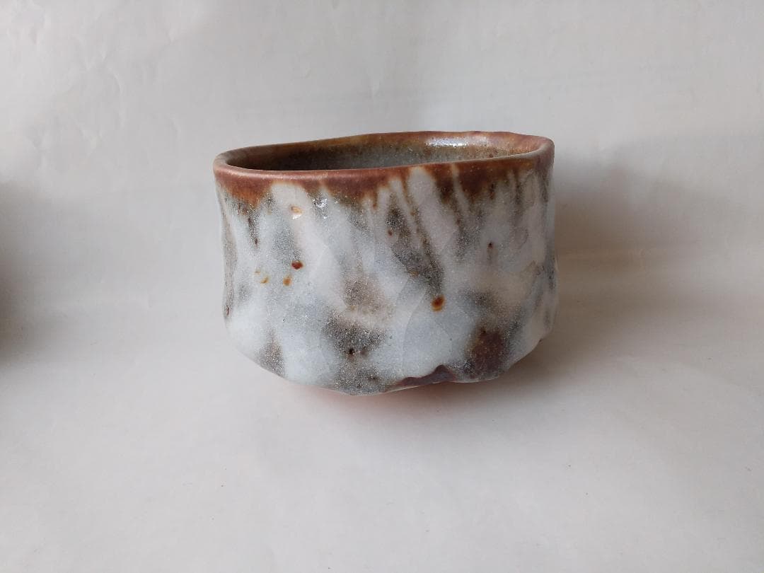 美濃焼 志野焼 鼠志野 茶碗 竹林窯 小林武春 作 共箱 共布 抹茶碗 新品