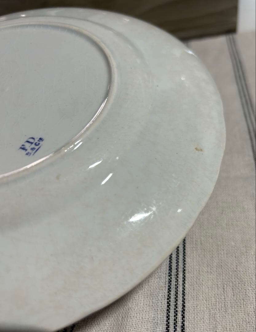 クレイユモントロー FLORA デザート皿 ② フランス アンティーク