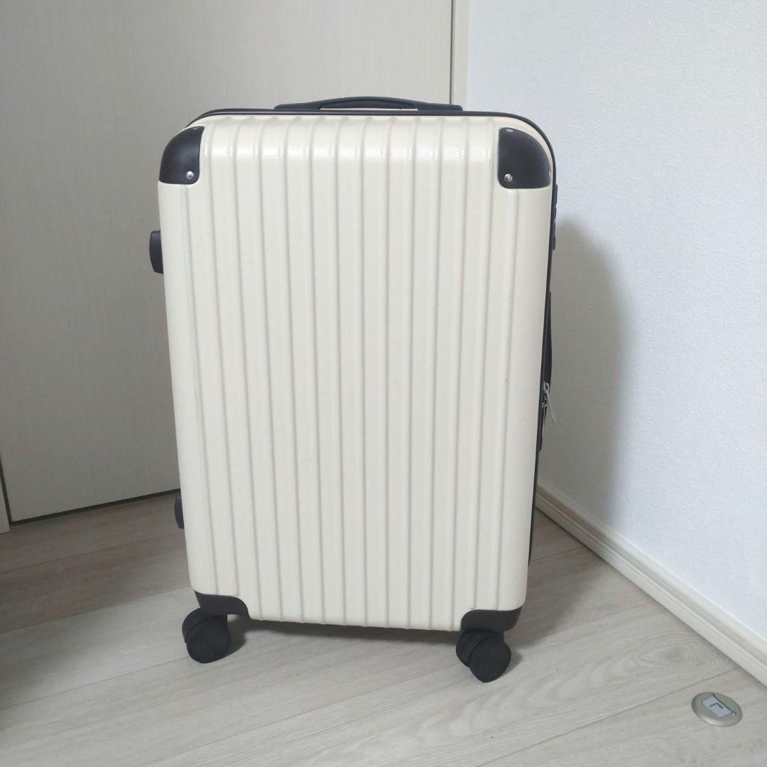 マルチカラーキャリーケース 【Ｍ】アイボリーダークブラウン 旅行 キャリーカート