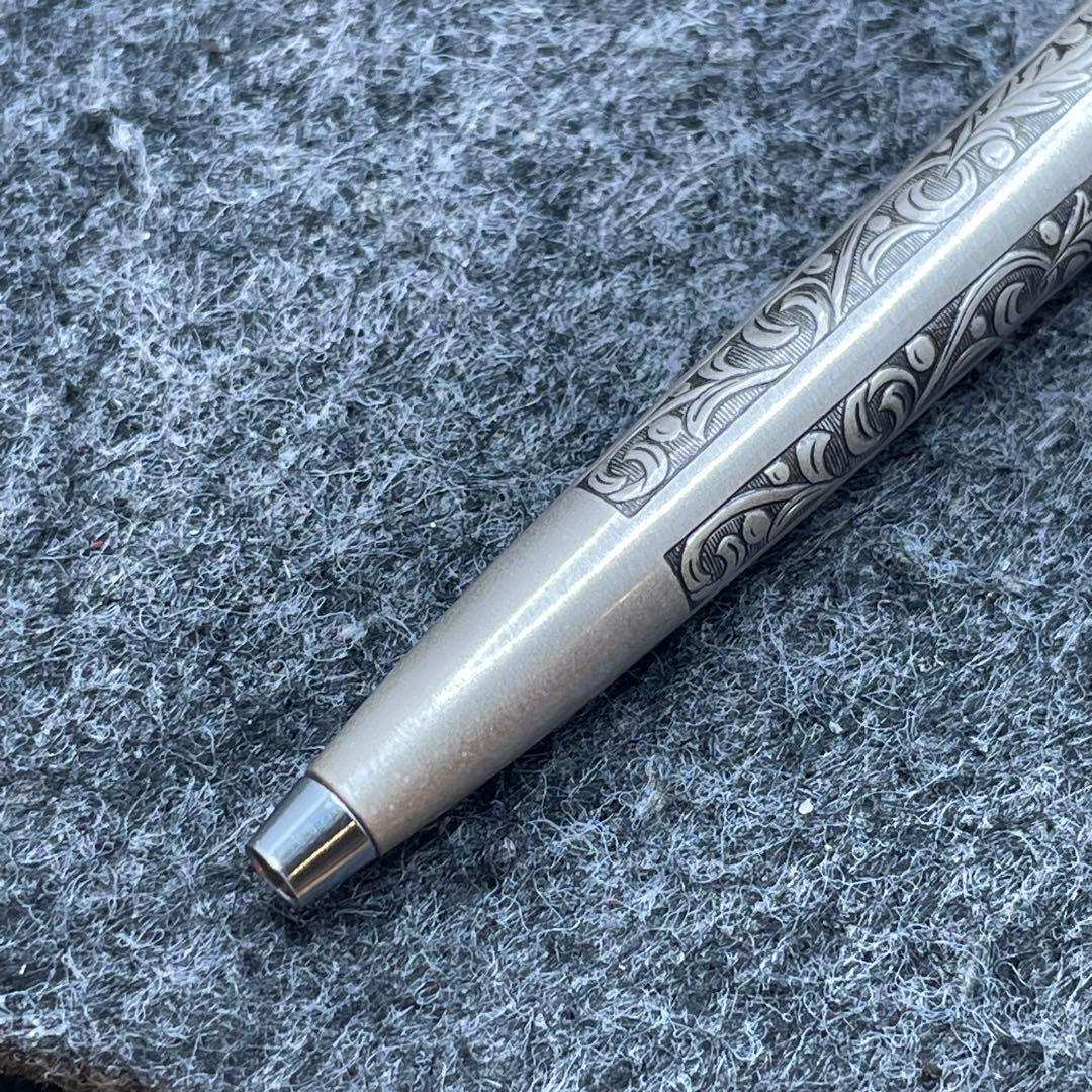 PE761□SHEAFFER クリップノック式 ボールペン スターリングシルバー