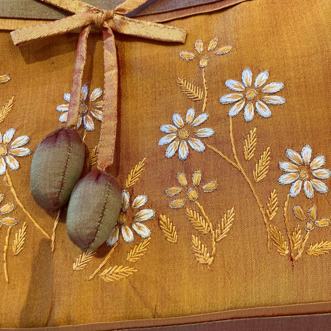 100% シルク　ハンドメイド　バッグ