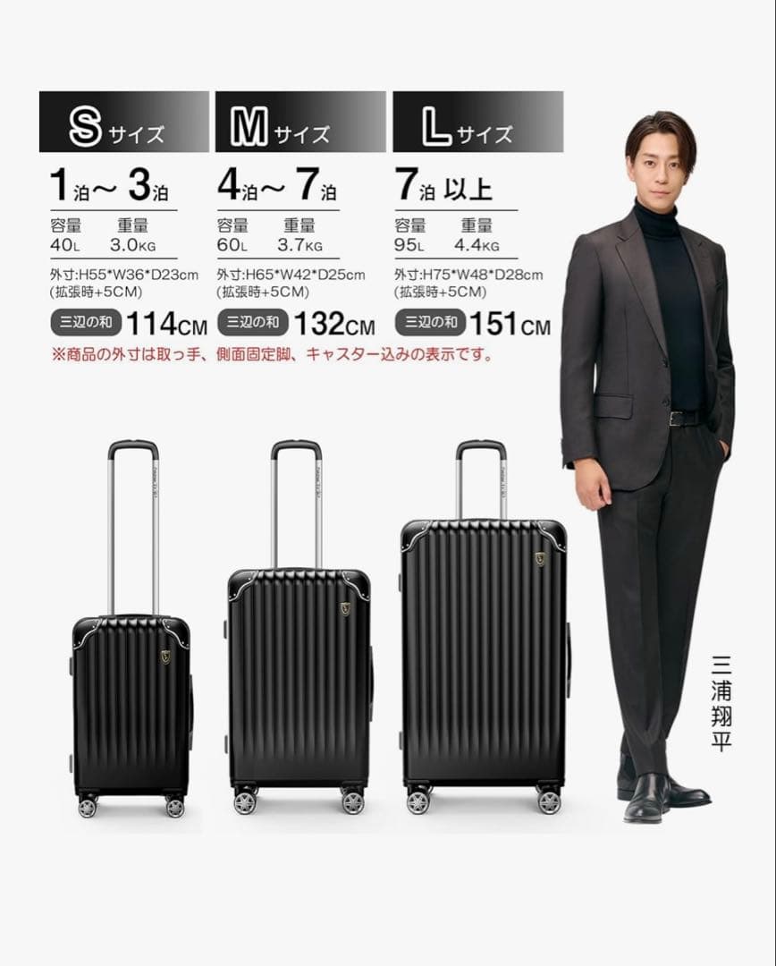New Trip シルバー Mサイズキャリーケース