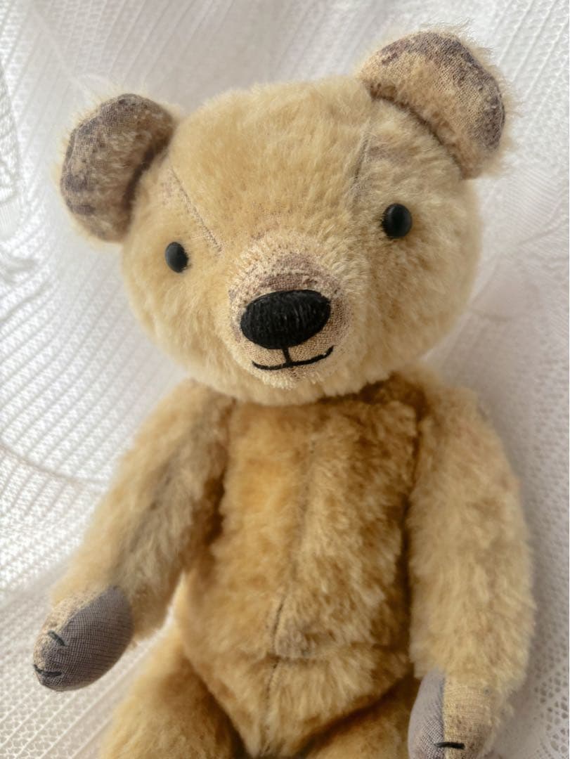 ハンドメイドベア・イギリス天然モヘア・アンティーク仕様・全長30cm