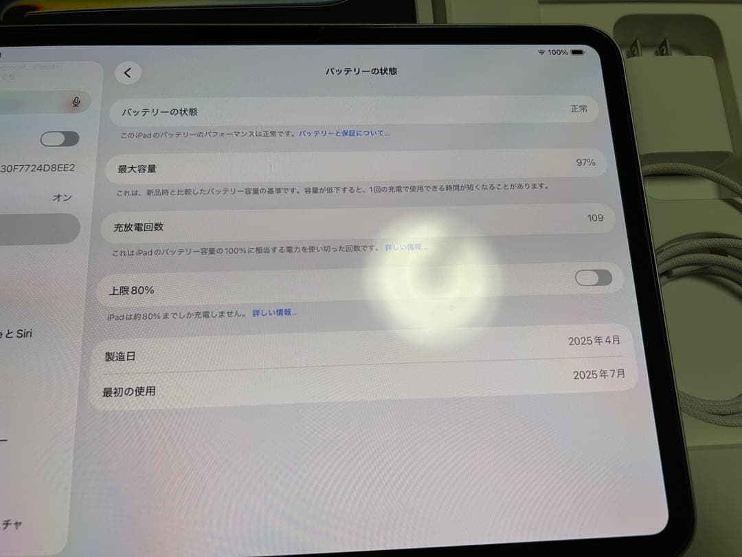 iPad Pro 11インチ M4 WiFi 256GB ホワイト 付属品付