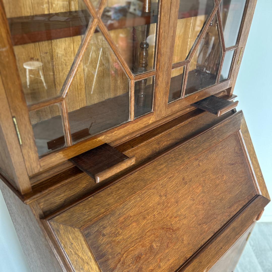 イギリス アンティーク家具 ビューローブックケース　机 1950年頃 023B