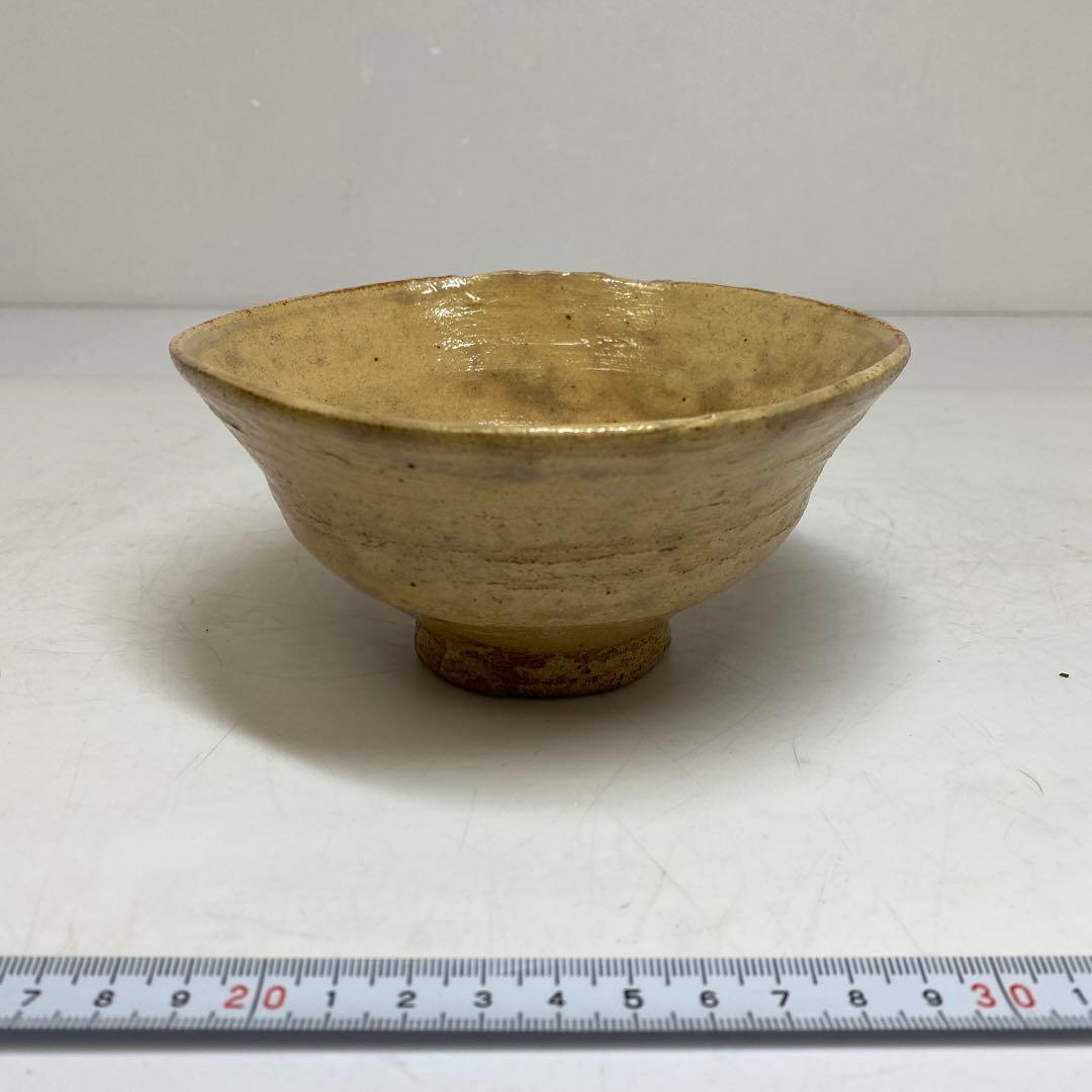 専用　古曽部焼 名工 寒川義崇 刷毛目 茶碗 共箱 口径約14cm
