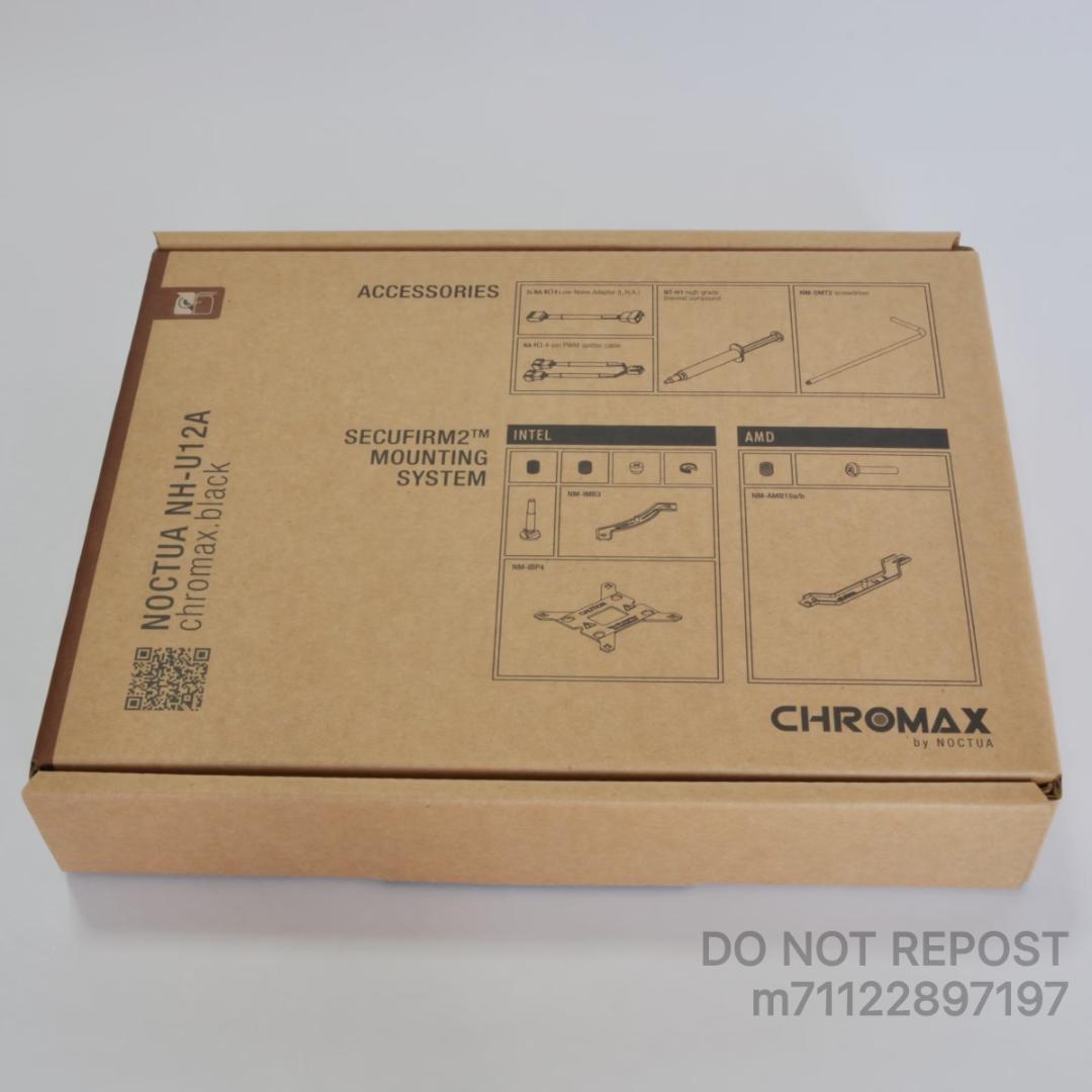 PC用ファン・クーラー Noctua NH-U12A chromax.black
