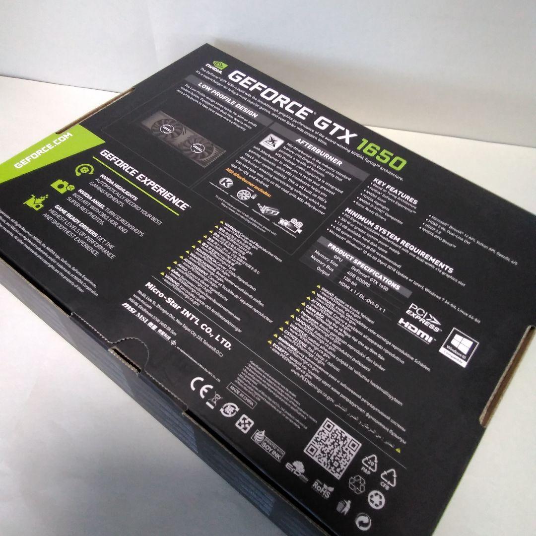MSI Geforce GTX 1650 4GT LPす DV6989 MSI