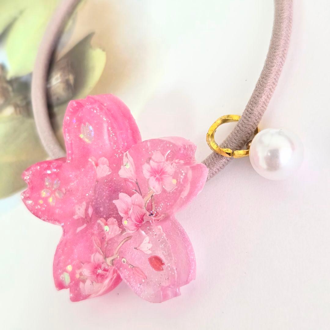 レジン　ハンドメイド　ヘアゴム　615