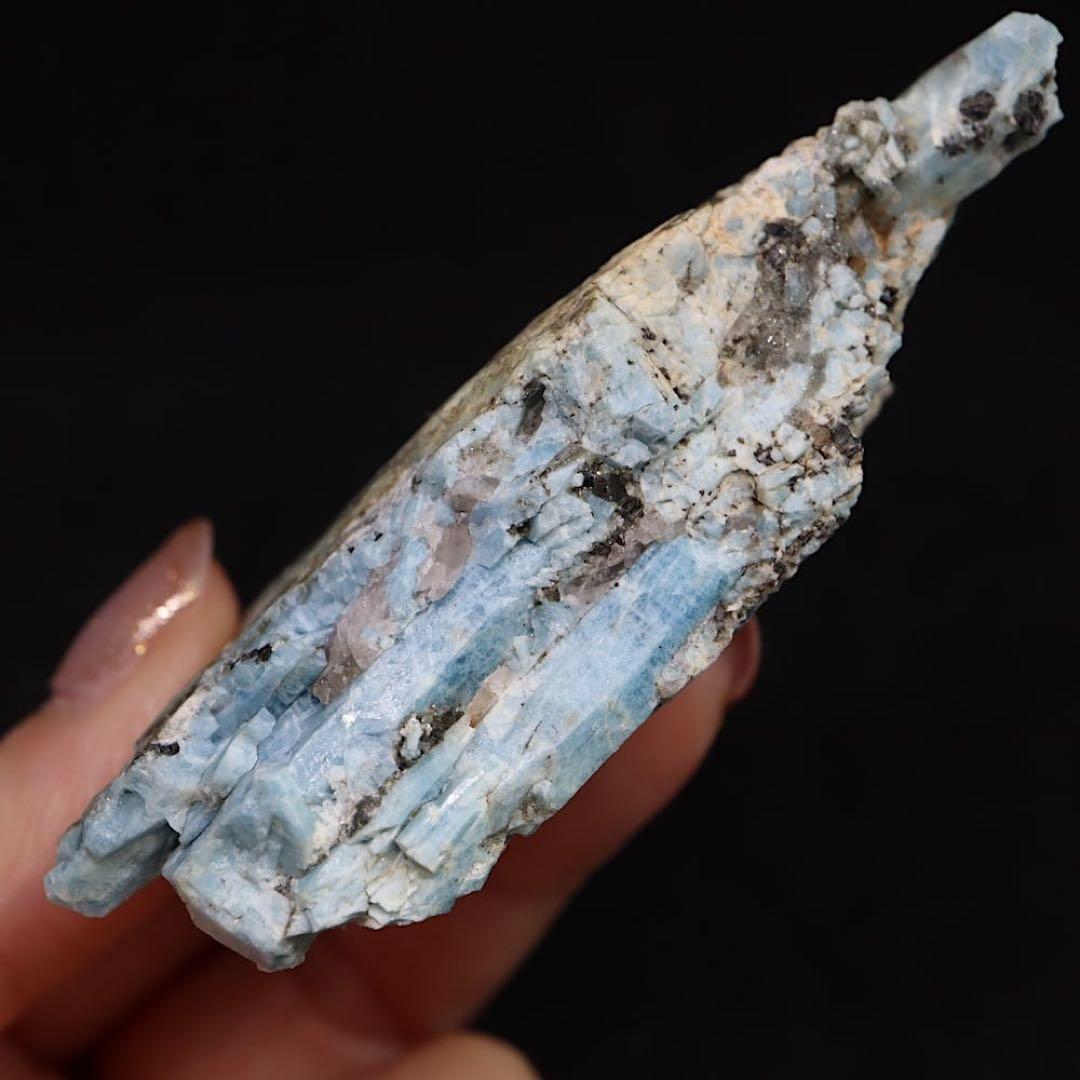 自主採掘！アクアマリン カリフォルニア産 75.8g　原石 AQ235鉱物天然石