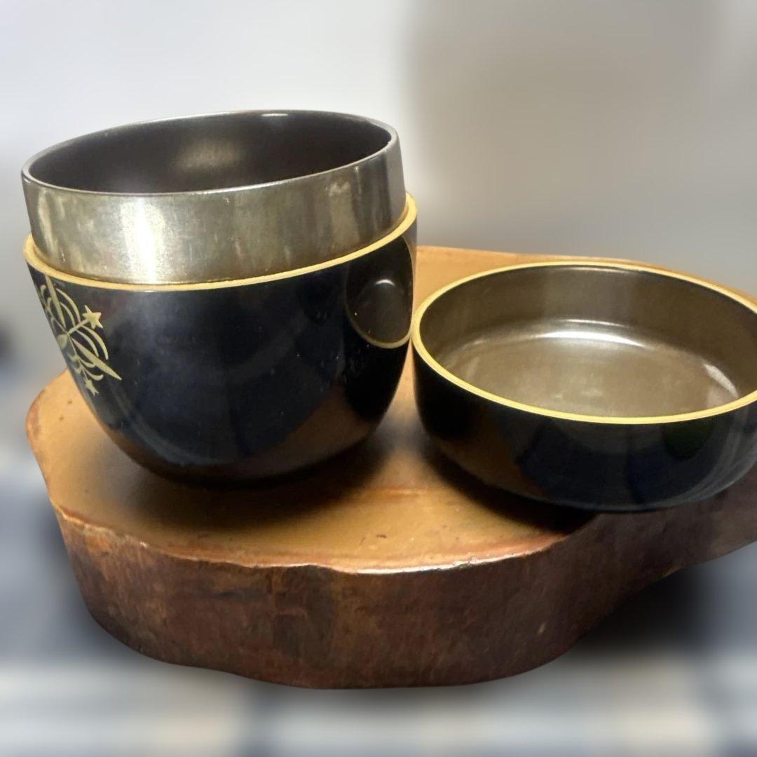 黒色螺鈿雪月花図蒔絵棗　珍しい内側銀漆塗り美品　箱無しの為格安にセール
