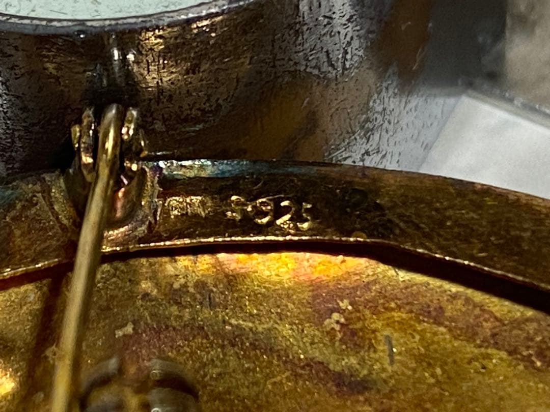 ♦️梟 スターリングシルバー ブローチ 刻印S925 その他刻印英文字有り