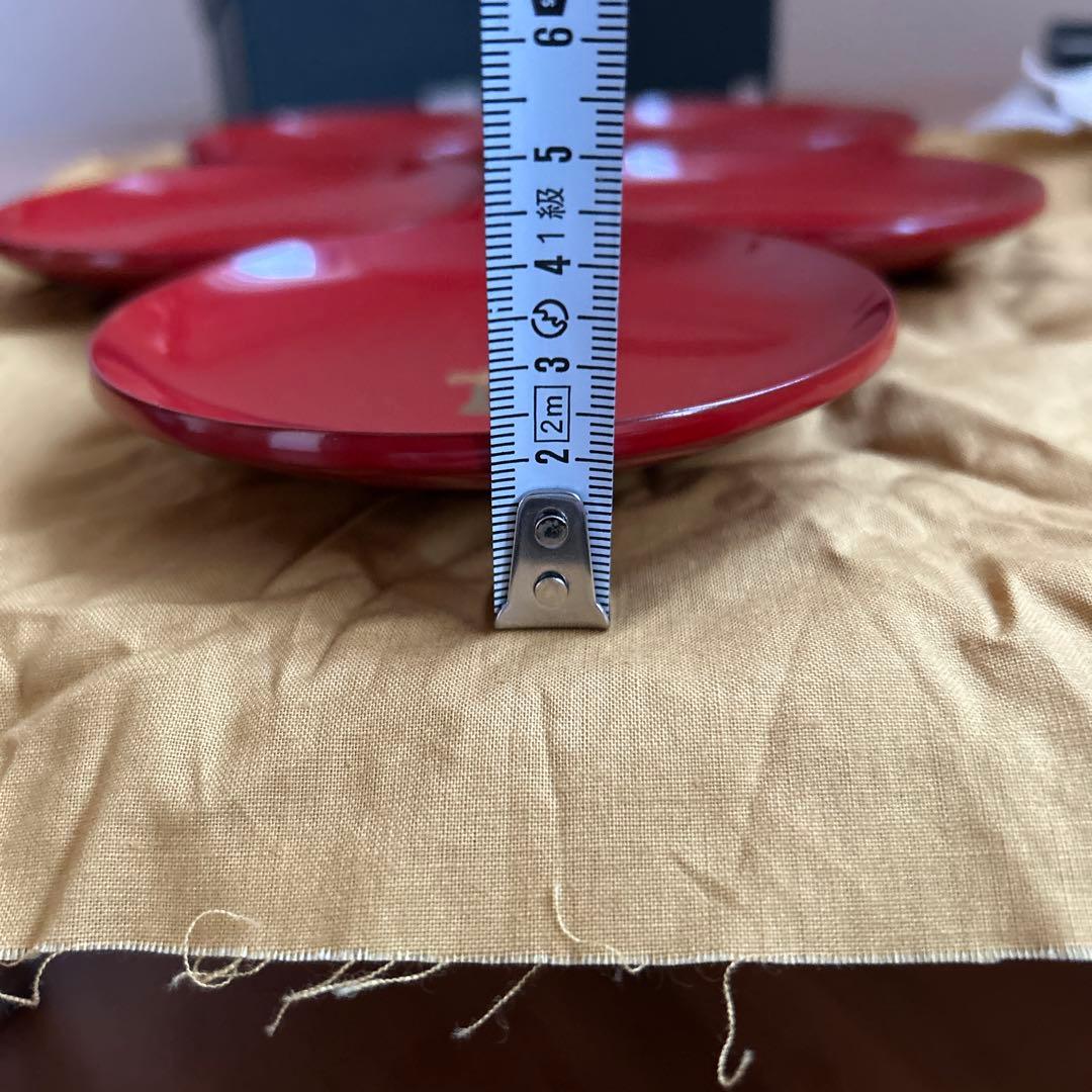 輪島塗　盃皿　5客【未使用品】