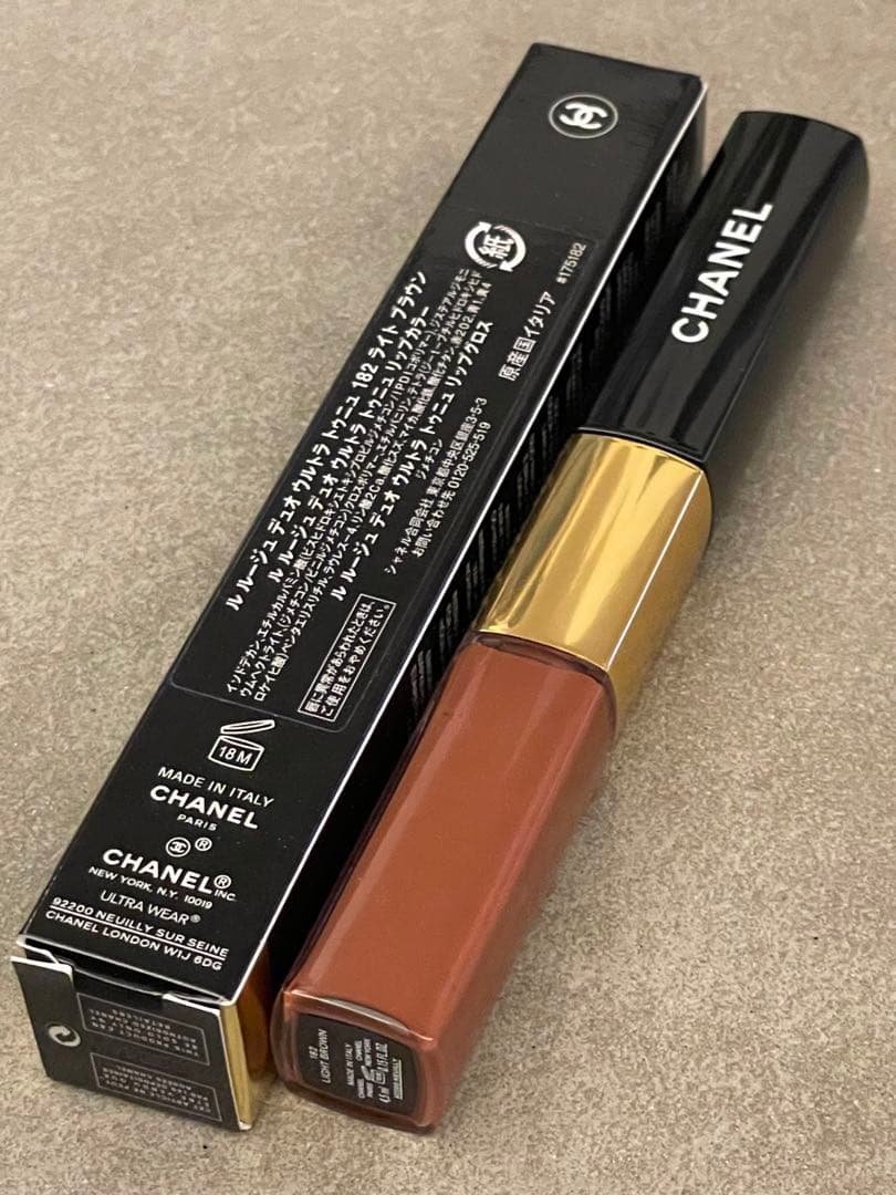 CHANEL ルルージュデュオウルトラトゥニュ182ライトブラウン