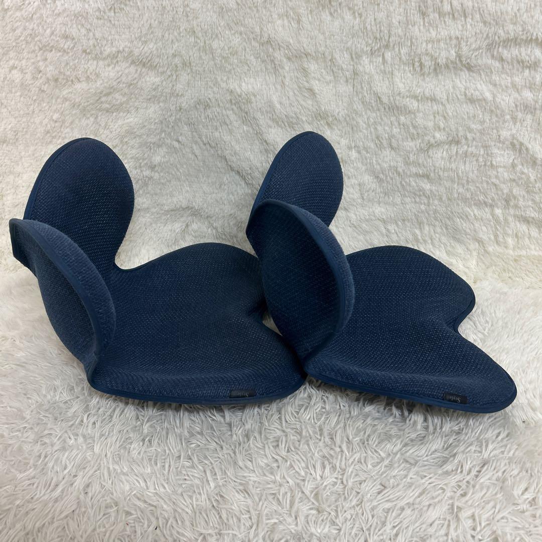 【美品】2個セット　スタイル スタンダード ネイビー 骨盤サポートチェア