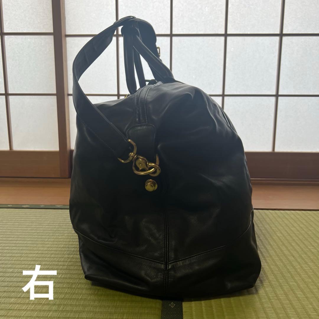 Y*A様 COACH ボストンバッグ　レザー　黒