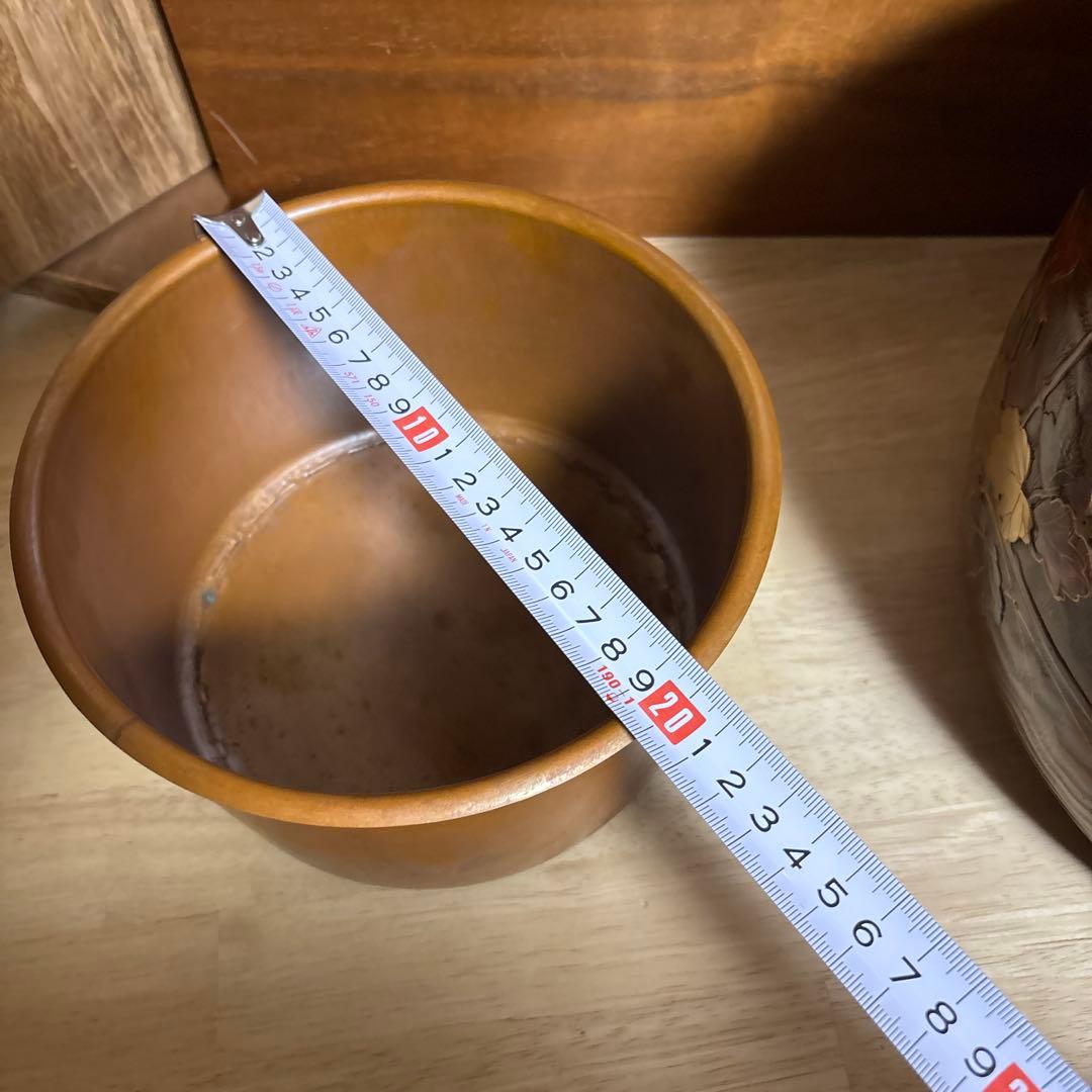 火鉢　古道具　木製　時代　花