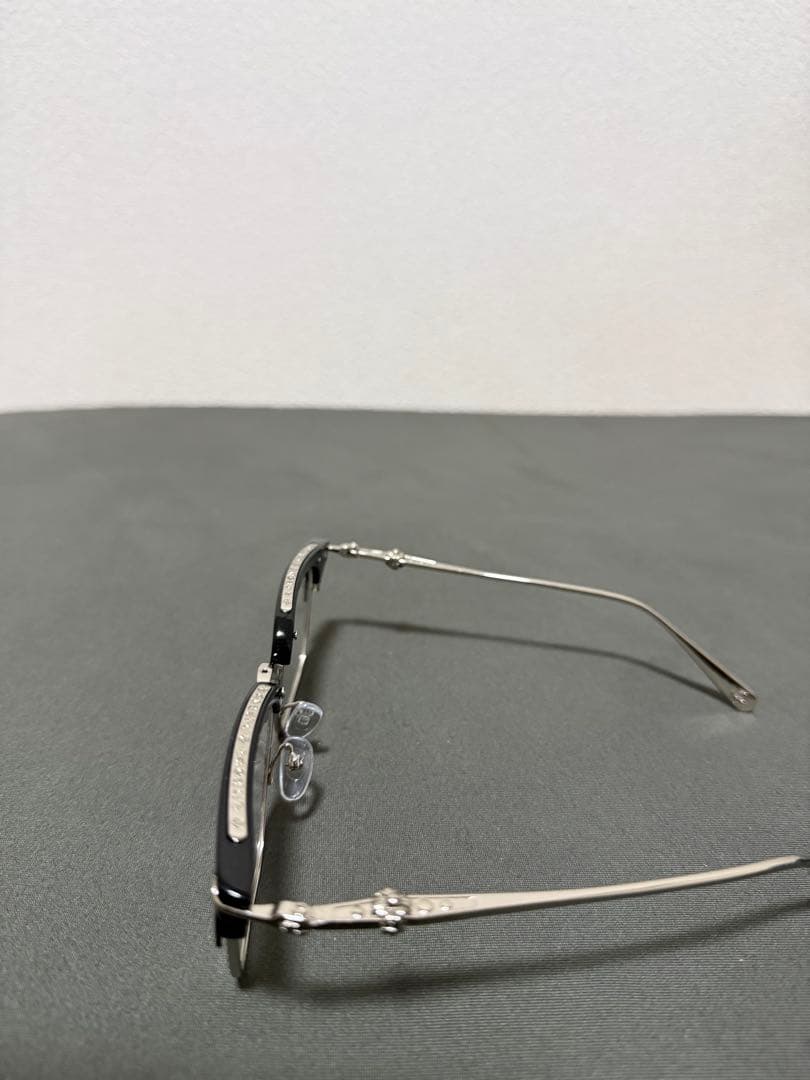 クロムハーツ 伊達メガネ ブラックメタルフレーム