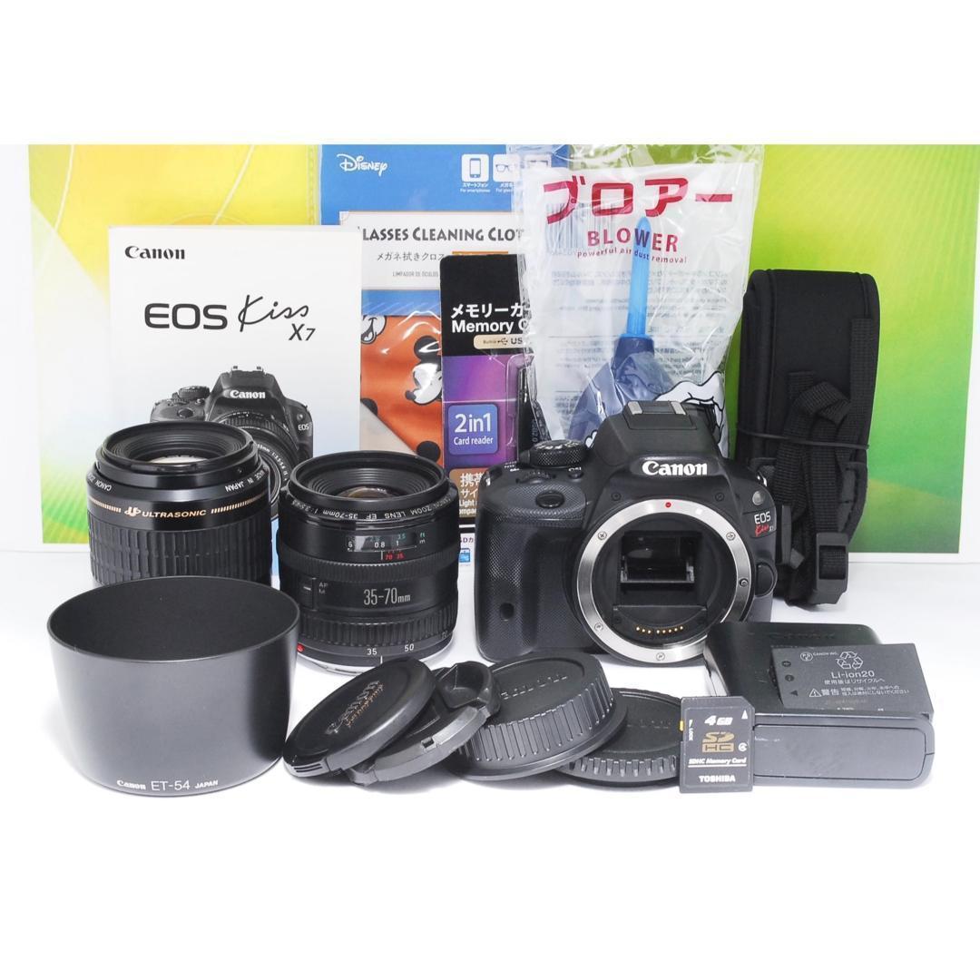 完動品 Canon kiss X7 ダブルレンズセット 一眼レフ 大人気機種