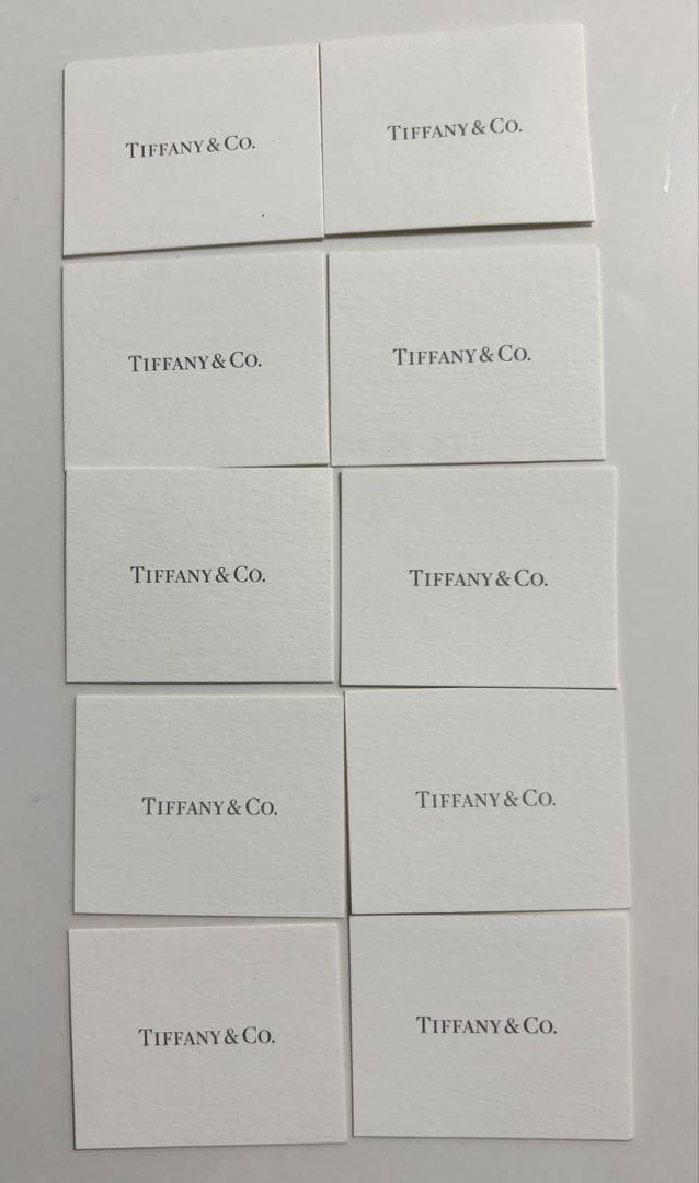 Tiffany & Co. ギフトカード 日本語カード 10枚セット