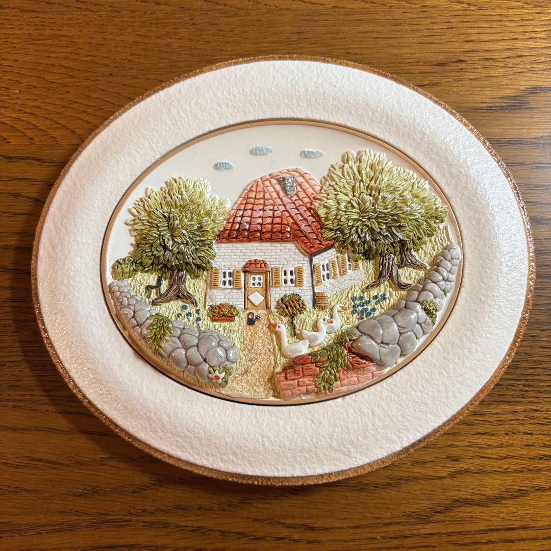 Linder terrastudio アンティーク　ハンドメイド　壁掛け陶板