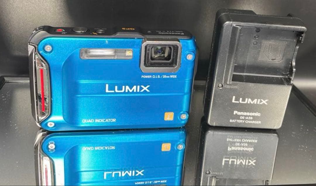 【動作品】パナソニック LUMIX DMC-FT3 ブルー 防水デジカメ